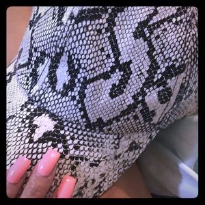 Trendy reptilian print cap